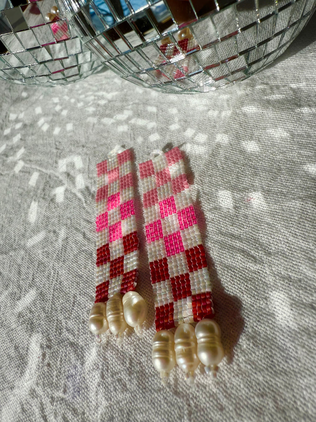 Check Her Pretty In Pink Earrings