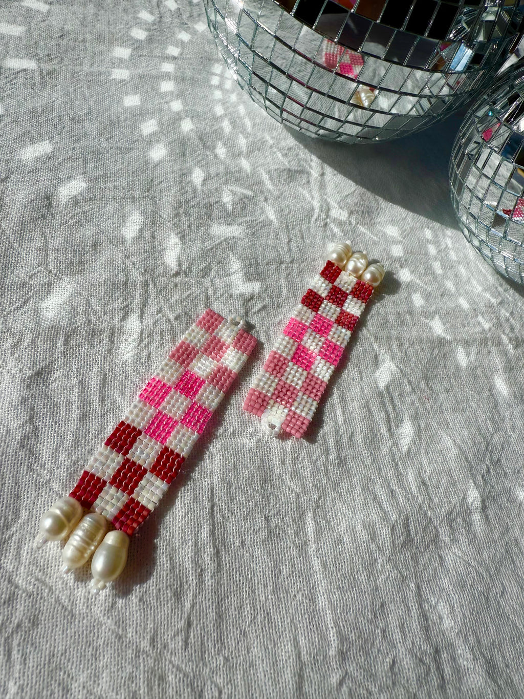 Check Her Pretty In Pink Earrings