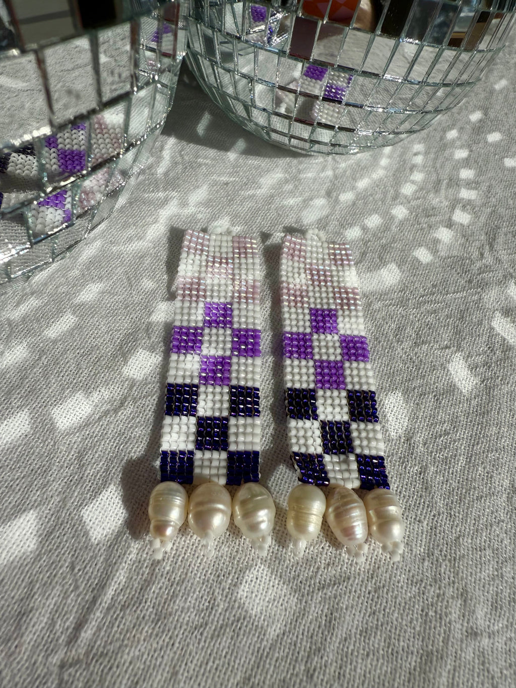 Check Her Grape Spritzer Earrings