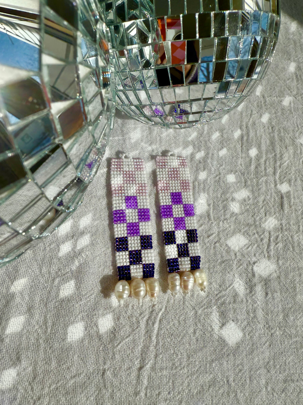 Check Her Grape Spritzer Earrings