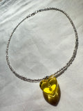 Lemonade On A Hot Summer Day Heart Necklace