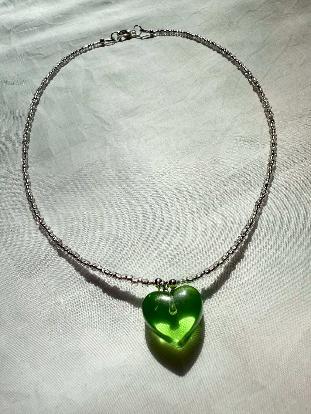 Kandi Apple Heart Necklace