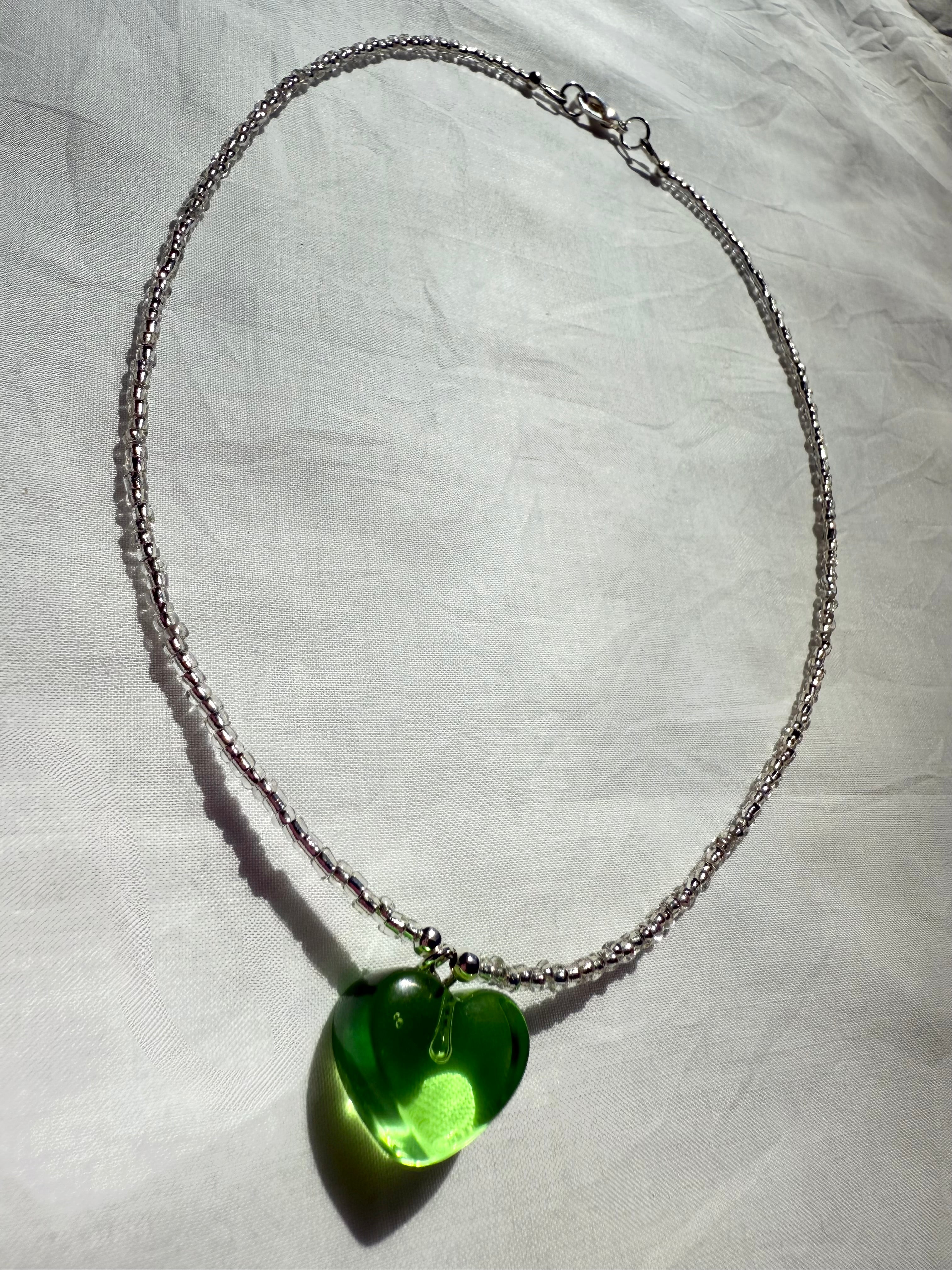 Kandi Apple Heart Necklace
