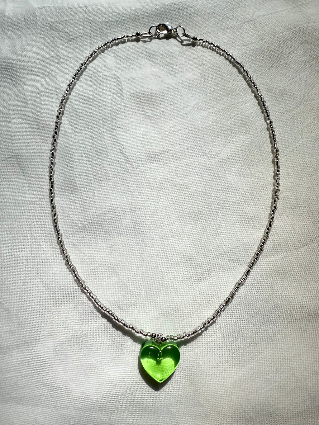 Kandi Apple Heart Necklace