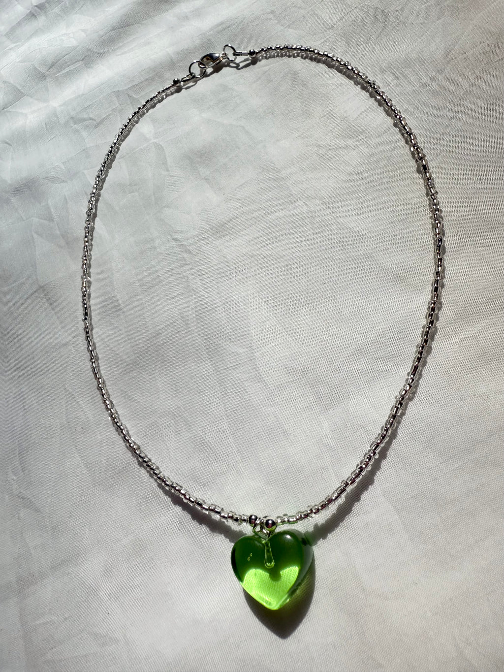 Kandi Apple Heart Necklace