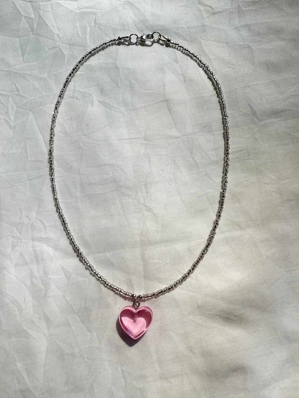 Cherry Blossom Kawaii Heart Necklace