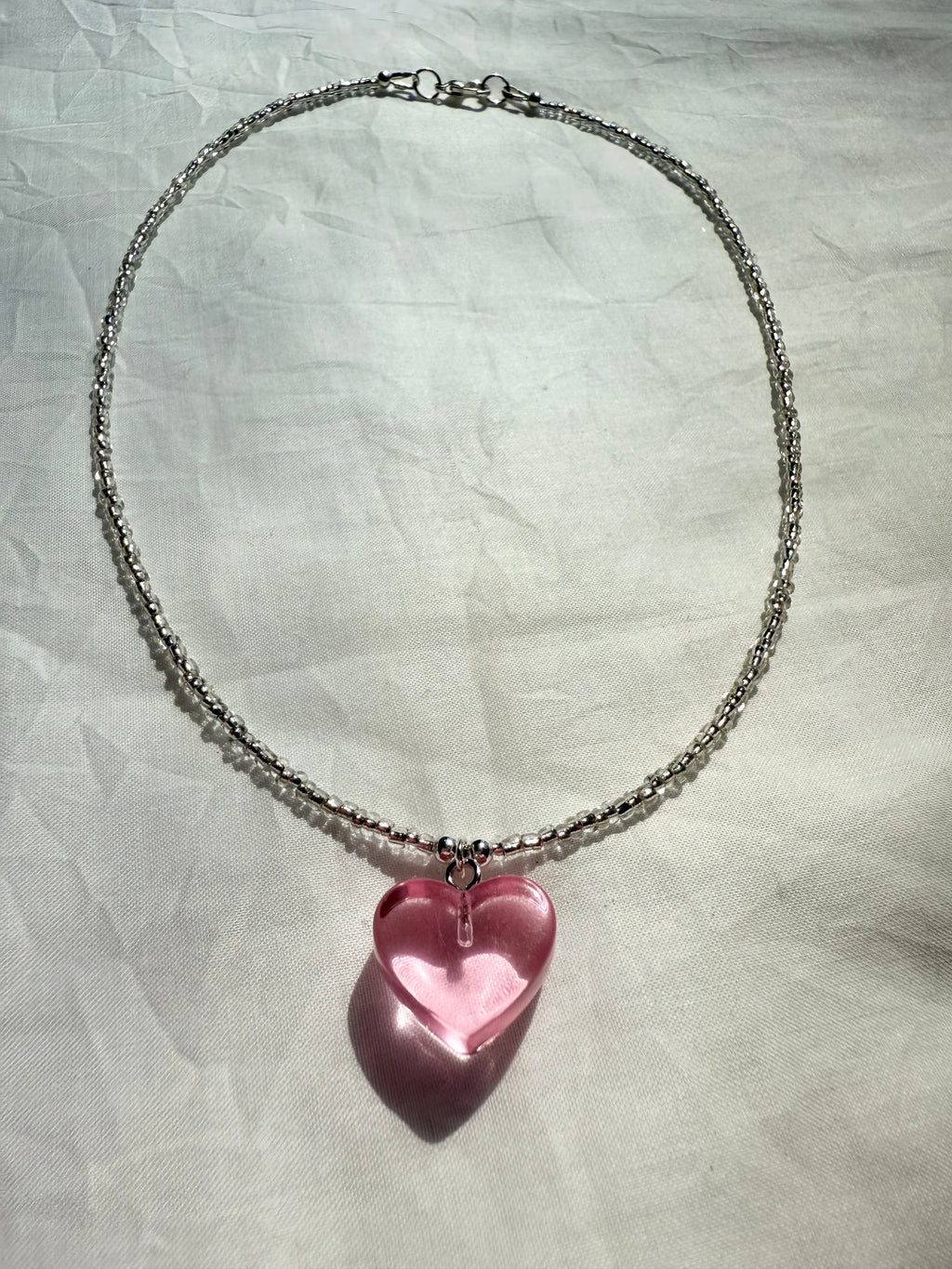 Cherry Blossom Kawaii Heart Necklace