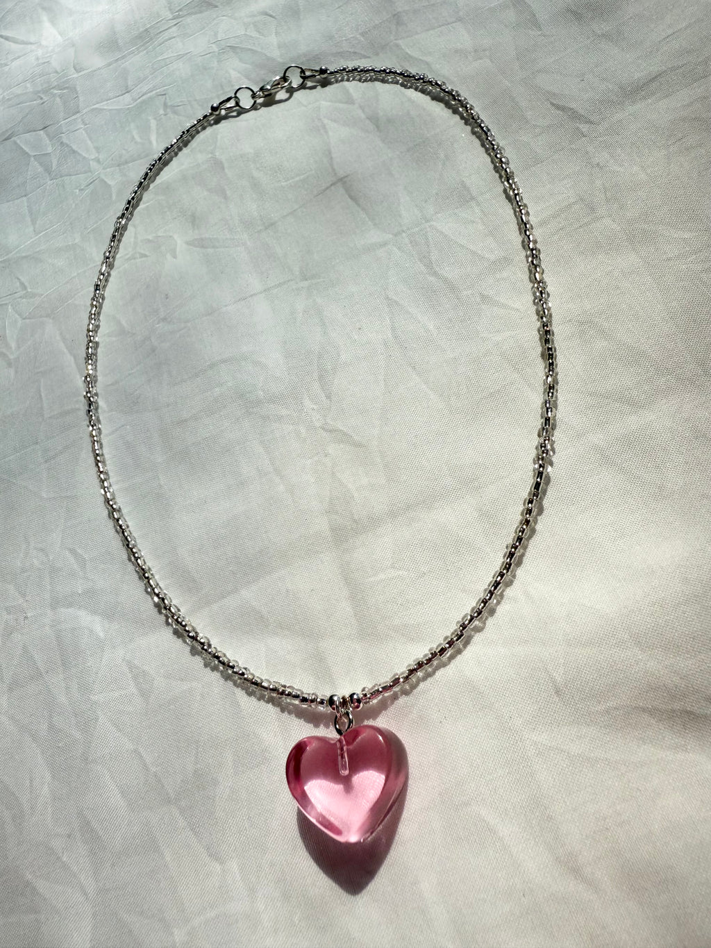 Cherry Blossom Kawaii Heart Necklace