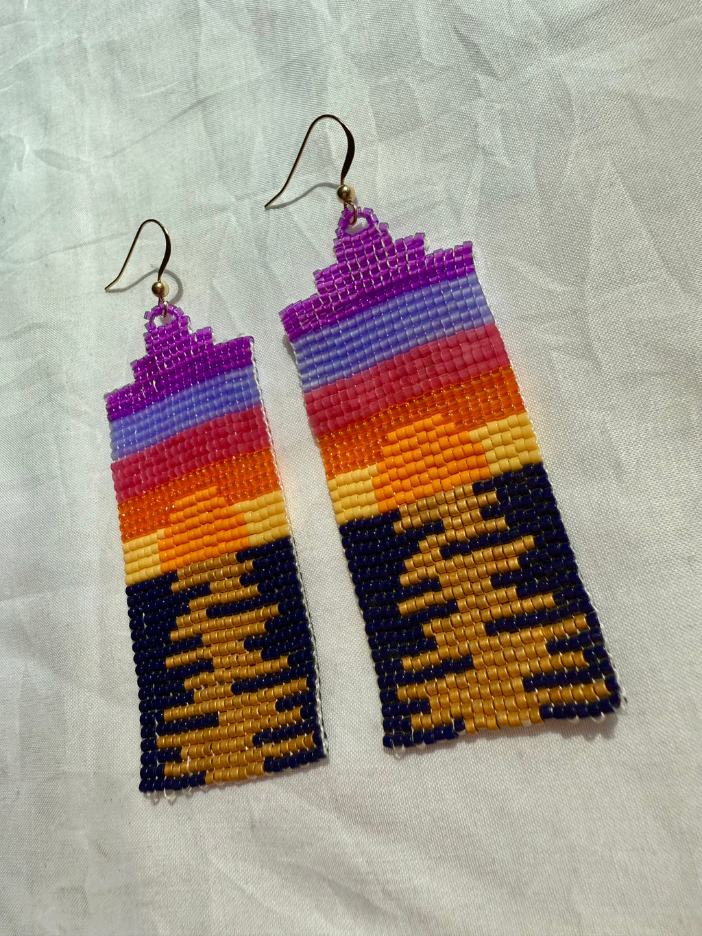 She Likes Walks On The Beach At Sunset Earrings