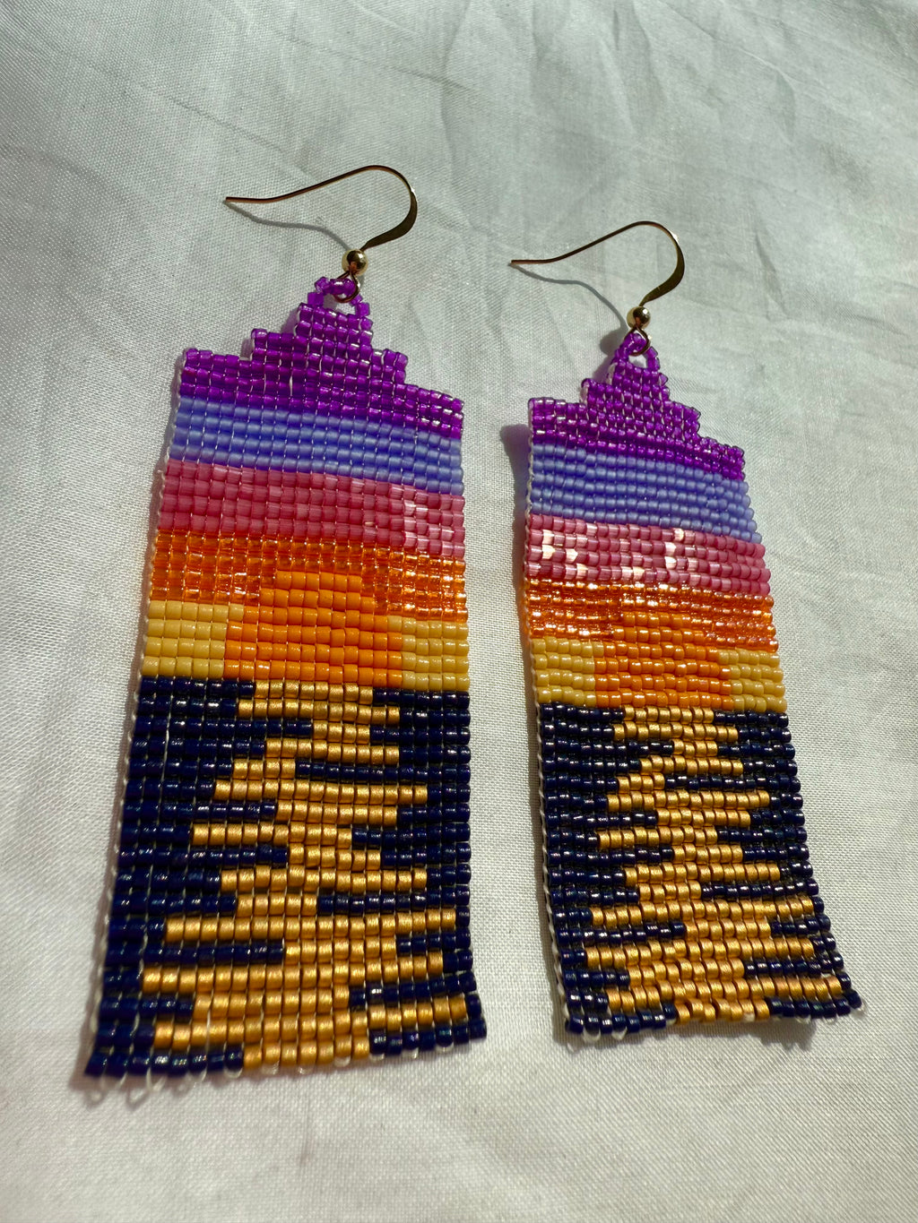 She Likes Walks On The Beach At Sunset Earrings