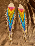 Rainbow Swirl Gelato On A Hot Sandy Beach Earrings