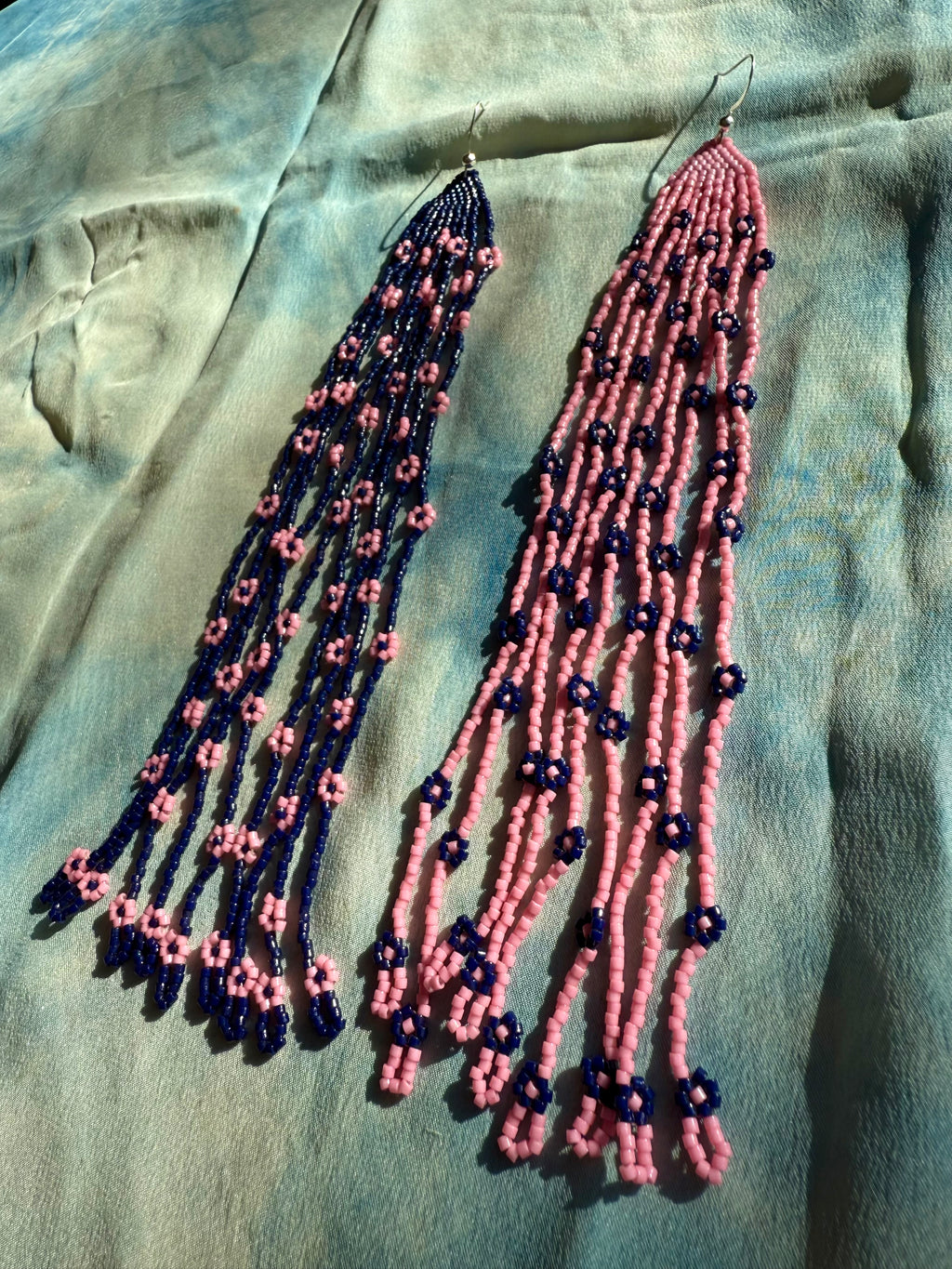 Pink Flowers & a Beautiful Sunset Dream Date Earrings