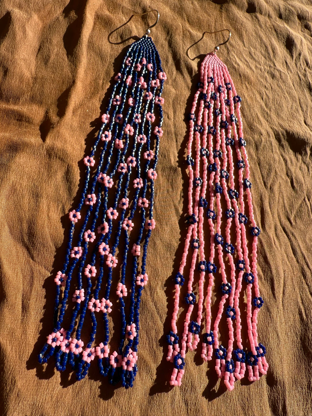 Pink Flowers & a Beautiful Sunset Dream Date Earrings